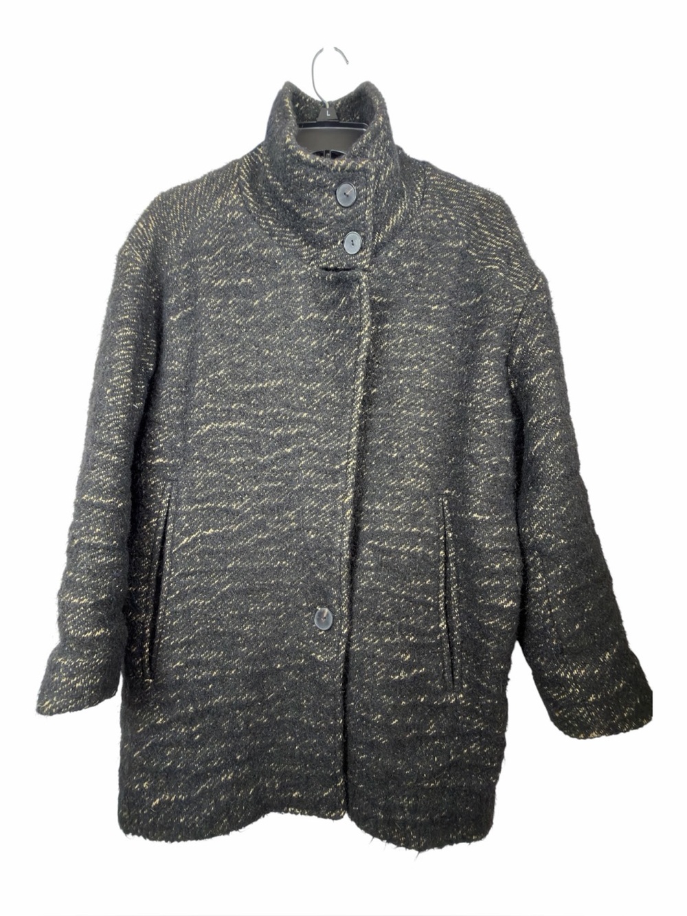 IRO EUC “Lanila” Tweed Jute Wool-Blend Notch Collar Jacket In Size 40, US SZ 8